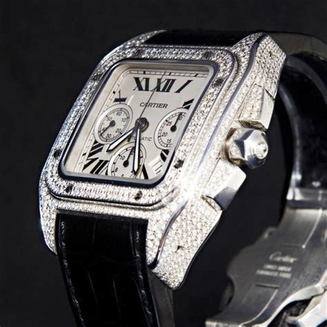 cartier santos 100 xl diamond replica|cartier santos 100 price list.